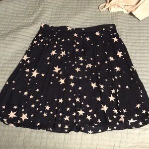 Navy & White Star Skirt